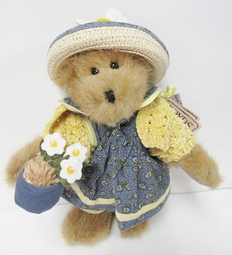 9199-20 Spring 2003 Bailey <br> 8\" Teddy Bear, dressed with Daisies!<br>(Click picture-FULL Details)